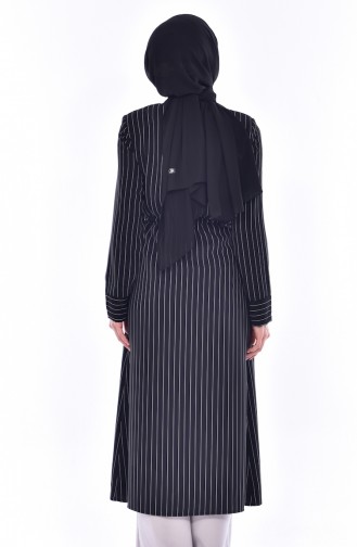 SUKRAN Striped Cape 35825-03 Black 35825-03