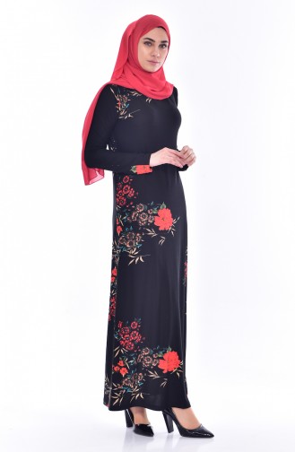 Rot Hijab Kleider 2943-03