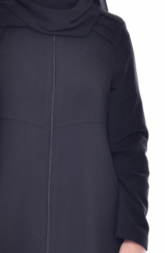 Zippered Overcoat 1901-01 Black 1901-01