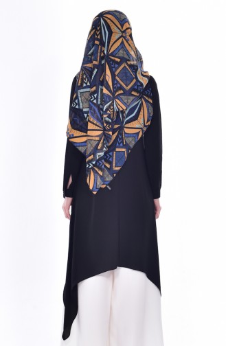 Kravat Detaylı Tunik 4876-01 Siyah 4876-01