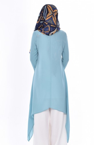 Tie Detailed Tunic 4876-06 Water Green 4876-06