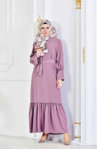 Geraftes Kleid 1002-02 Rosa 1002-02