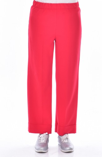 Elastic Wide leg Trousers 6601-21 Red 6601-21