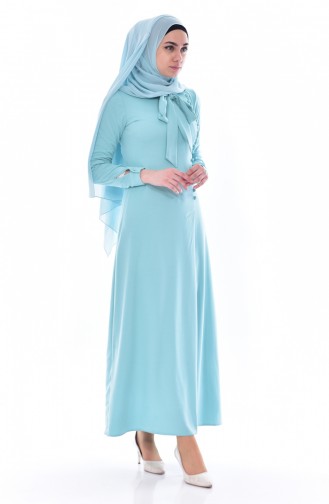 Mint Green Hijab Dress 4417-12