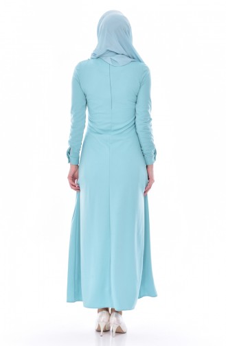 Mint Green Hijab Dress 4417-12