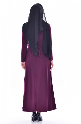 Purple Hijab Dress 5154-04