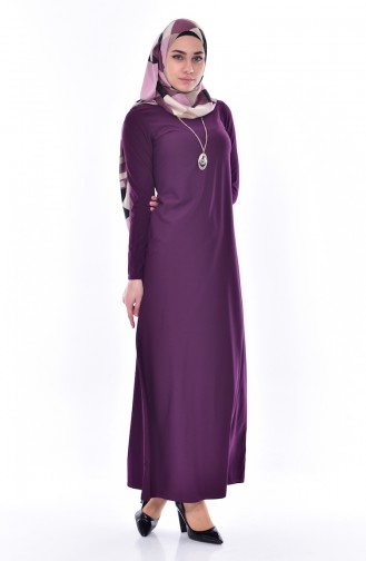 Purple Hijab Dress 0214-08
