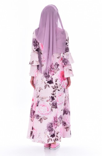 Powder Hijab Dress 4142-05