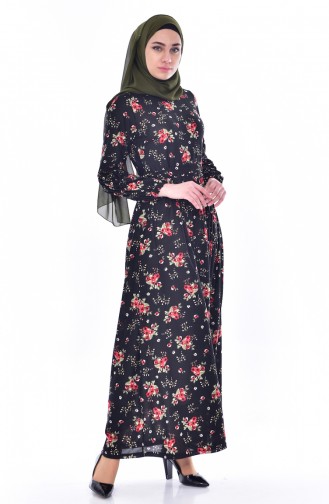 Black Hijab Dress 6010-02