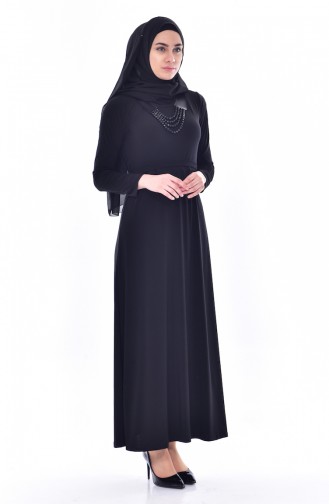 Black Hijab Dress 5154-01