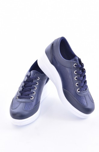 Sports Shoes With Platform 0102-06 Navy Blue 0102-06