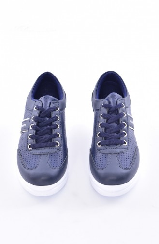 Sports Shoes With Platform 0102-06 Navy Blue 0102-06