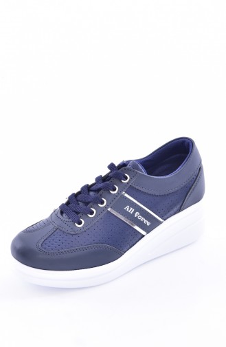 Sports Shoes With Platform 0102-06 Navy Blue 0102-06