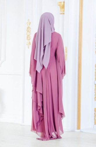 Beige-Rose Hijab-Abendkleider 52693-02