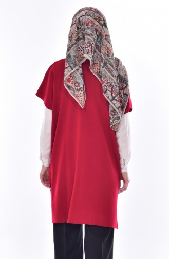 Poncho Tricot 4545-06 Rouge 4545-06