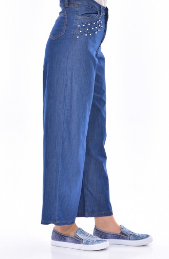 Pantalon Jean Large Perlés 5150-02 Bleu Jean 5150-02