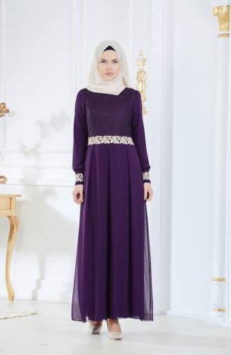 Hijab Kleid FY 51983-23 Dunkel Lila 51983-23