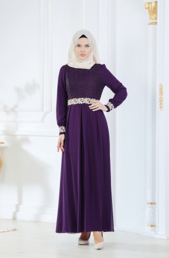 Hijab Kleid FY 51983-23 Dunkel Lila 51983-23