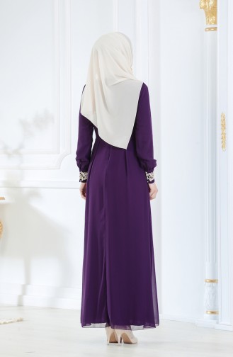 Robe Hijab FY 51983-23 Pourpre Foncé 51983-23