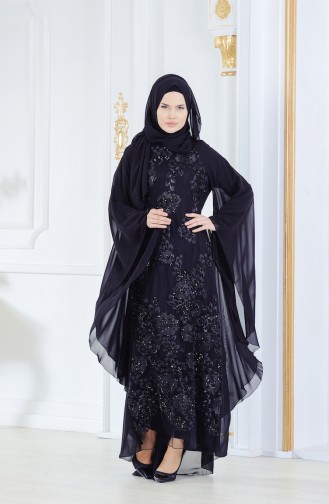 Robe de Soirée a Paillette 52693-01 Noir 52693-01