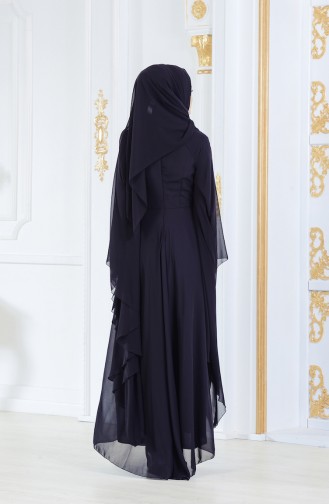 Black Hijab Evening Dress 52693-01