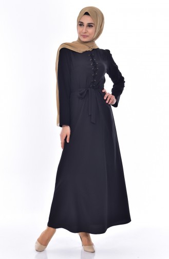 Belted Dress 7271-01 Black 7271-01