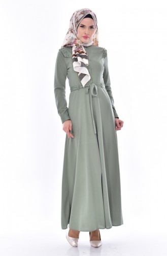 Sea Green Hijab Dress 1175-01