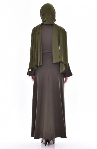 Khaki Hijab Dress 2011-06
