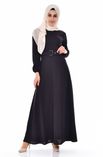 Black Hijab Dress 2347-01
