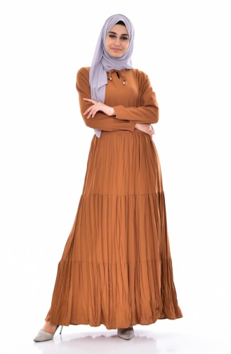 Tobacco Hijab Dress 5041-08