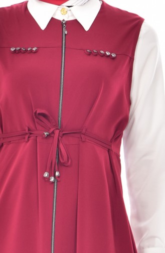 Claret red Gilet 4735-08