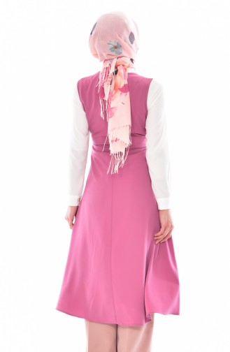 Gilet Asymétrique a Fermeture 4735-07 Rose Pâle 4735-07