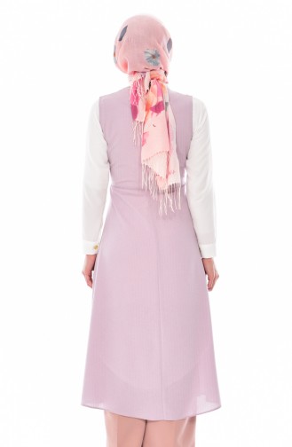 Gilet Asymétrique a Fermeture 4735A-02 Rose Pâle 4735A-02