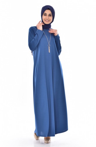 Indigo Hijab Dress 0176-03