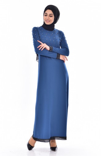 Indigo Hijab Dress 2180-06