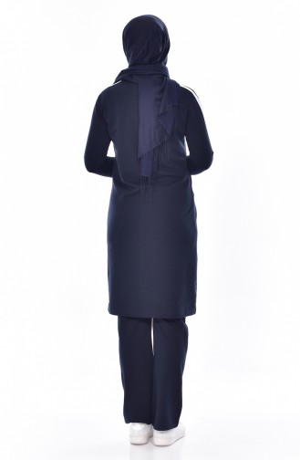 Zippered Tracksuit Suit 18068-02 Navy 18068-02