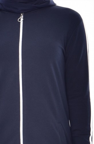 Zippered Tracksuit Suit 18068-02 Navy 18068-02