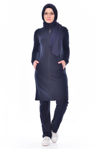 Zippered Tracksuit 18071-02 Navy 18071-02