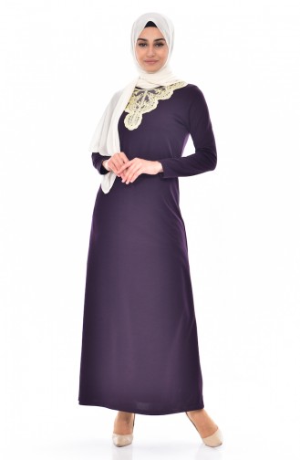 Purple Hijab Dress 2181-05