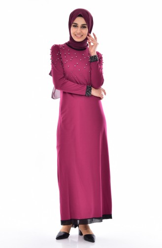Plum Hijab Dress 2180-05