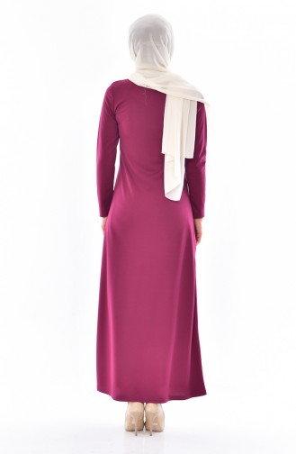 Plum Hijab Dress 2181-04