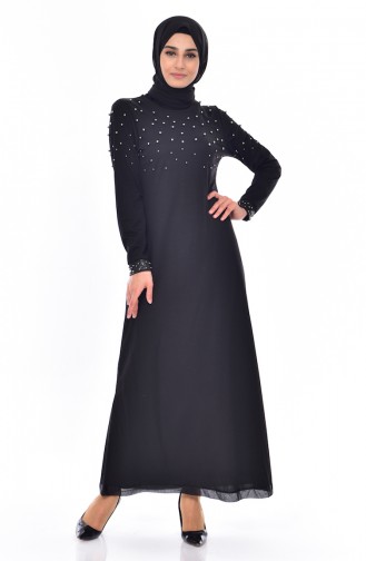 Black Hijab Dress 2180-01