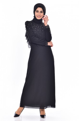Black Hijab Dress 2180-01