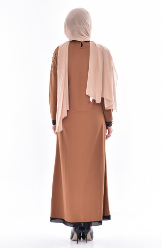 Robe Hijab Couleur cannelle 2180-04