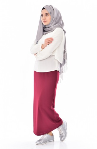 Pencil Skirt 20701-11 Claret Red 20701-11