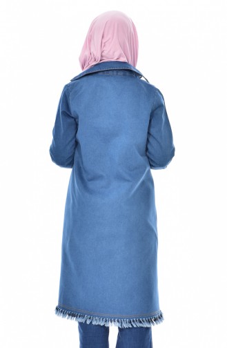 Uzun Kot Ceket 5364-02 Koyu Mavi