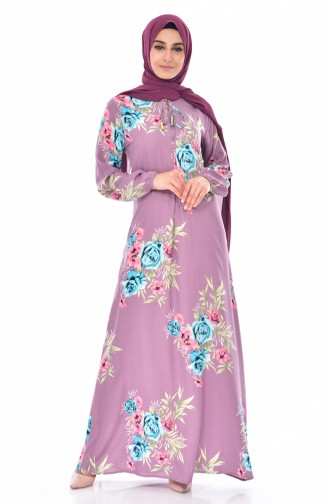 BENGISU Patterned Dress 5040-05 Dried Rose 5040-05