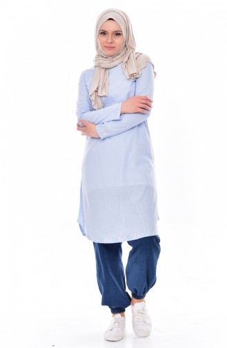 Embroidered Tunic 0728-06 Blue 0728-06