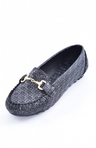 Black Woman Flat Shoe 50232-01
