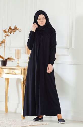 Black Hijab Dress 6012-03